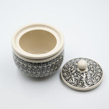 Load image into Gallery viewer, Polish Pottery ceramic container 0,75L "Hieroglyphs"