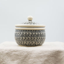 Load image into Gallery viewer, Polish Pottery ceramic container 0,75L "Hieroglyphs"