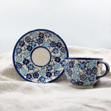 Load image into Gallery viewer, Polish Pottery cup with saucer 0,5L dec. 1232A