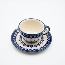Load image into Gallery viewer, Polish Pottery ceramic cup with the saucer  220ml &quot; Tradition&quot; | Agzu store
