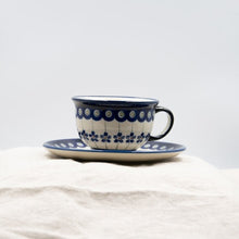 Load image into Gallery viewer, Polish Pottery ceramic cup with the saucer  220ml &quot; Tradition&quot; | Agzu store

