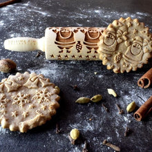 Load image into Gallery viewer, Embossed rolling pin with pattern "Santa Claus" | Agzu store