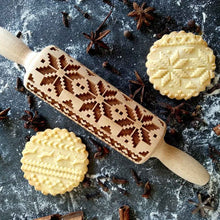 Load image into Gallery viewer, Rolling pin with pattern &quot;Scandinavian&quot; | Agzu store
