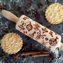 Load image into Gallery viewer, Embossed rolling pin with pattern &quot;Snowballs&quot; | Agzu store
