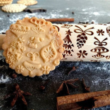 Load image into Gallery viewer, Embossed rolling pin with pattern "Snowballs" | Agzu store