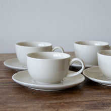 Load image into Gallery viewer, Ceramic cups with saucers set 210ml &quot;Vanilla Sky&quot; | Agzu store
