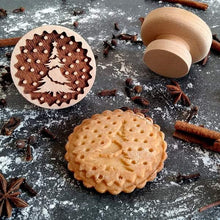 Load image into Gallery viewer, Embossed wooden stamp with pattern "Christmas tree"" | Agzu store