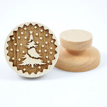 Load image into Gallery viewer, Embossed wooden stamp with pattern "Christmas tree"" | Agzu store