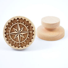 Load image into Gallery viewer, Wooden stamp with pattern "COMPASS" | Agzu store