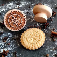Load image into Gallery viewer, Wooden stamp with pattern "COMPASS" | Agzu store