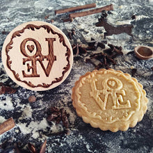 Load image into Gallery viewer, Wooden stamp with pattern "LOVE" | Agzu store