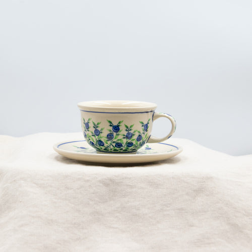 Polish Pottery cup with saucer 220 ml 1208D