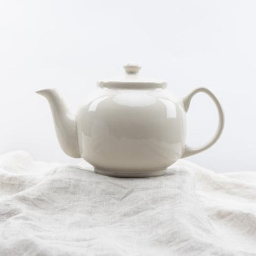 Polish Pottery ceramic teapot creme glaze