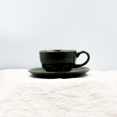 Ceramic cup with saucer 210ml 