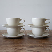 Load image into Gallery viewer, Ceramic cups with saucers set 210ml &quot;Vanilla Sky&quot; | Agzu store
